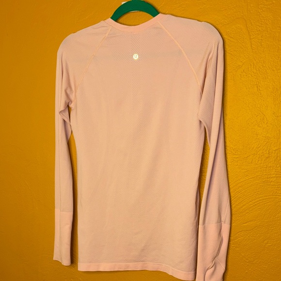 Lululemon SWIFTLY long sleeve top2 NWOT SZ 6 waist LengthBlush Quartz/Pearl Pink - Picture 9 of 10